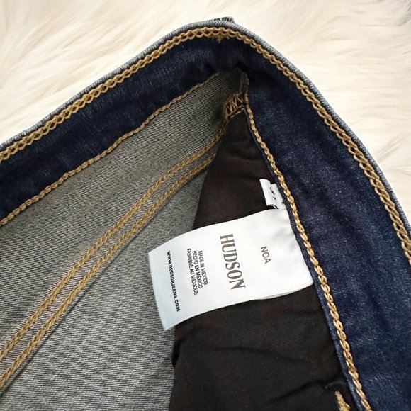 NWT HUDSON Noa JEANS Size 31 Mid Rise Crop Straight Leg Effrie Wash Blue NEW - Picture 9 of 15